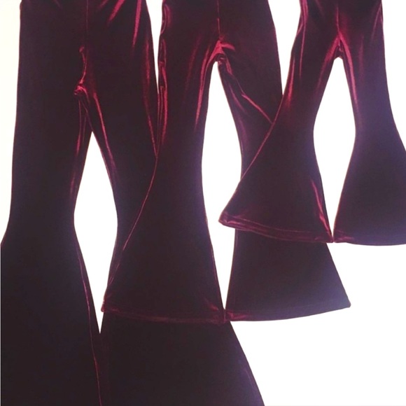 Dark red velvet elephant leggings size S - Picture 7 of 7